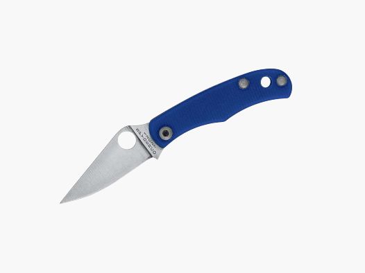 Couteau pliant Spyderco Bug G10 bleu à lame lisse