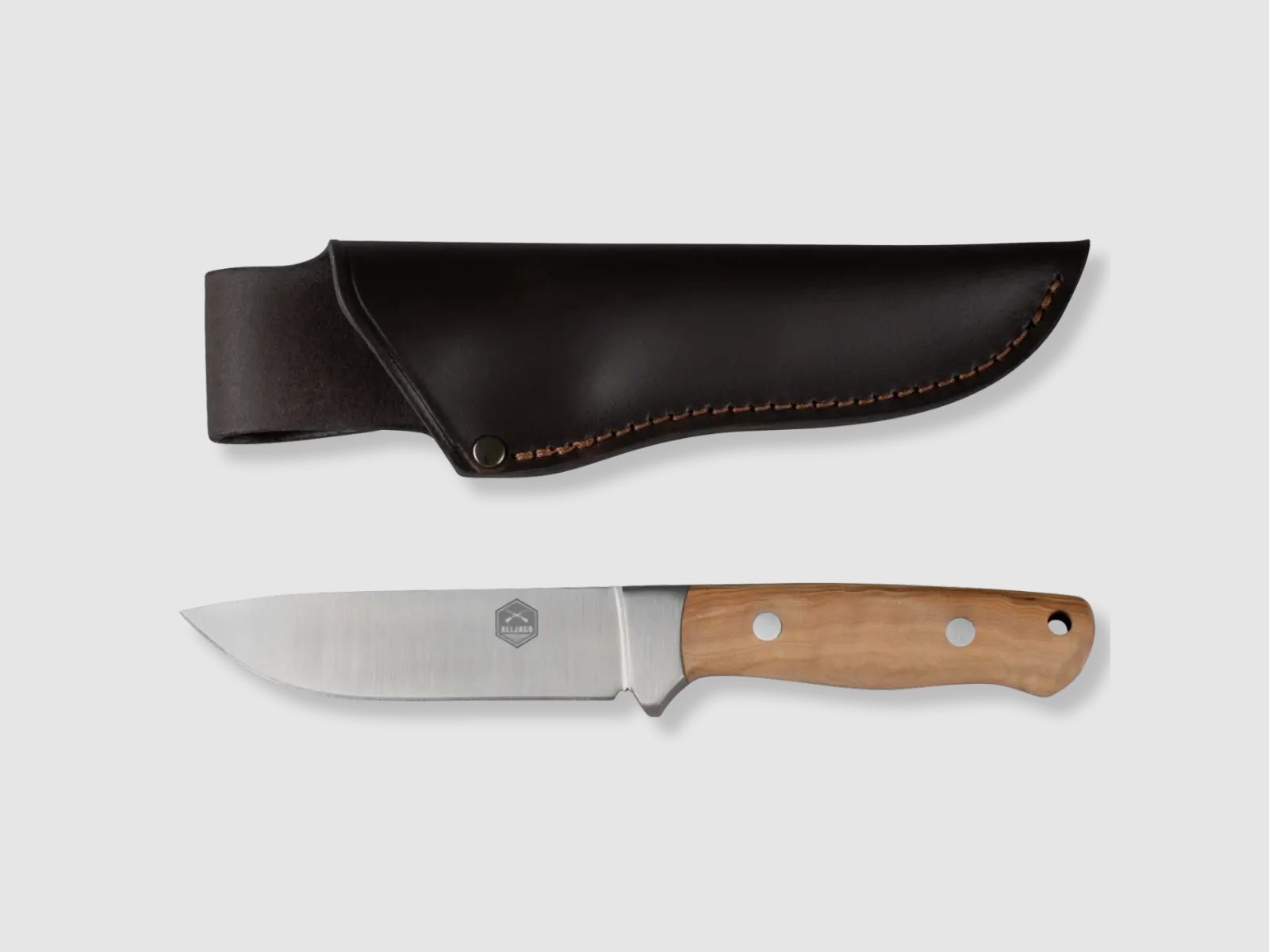 Couteau de chasse Alljagd avec poignées en bois d'olivier