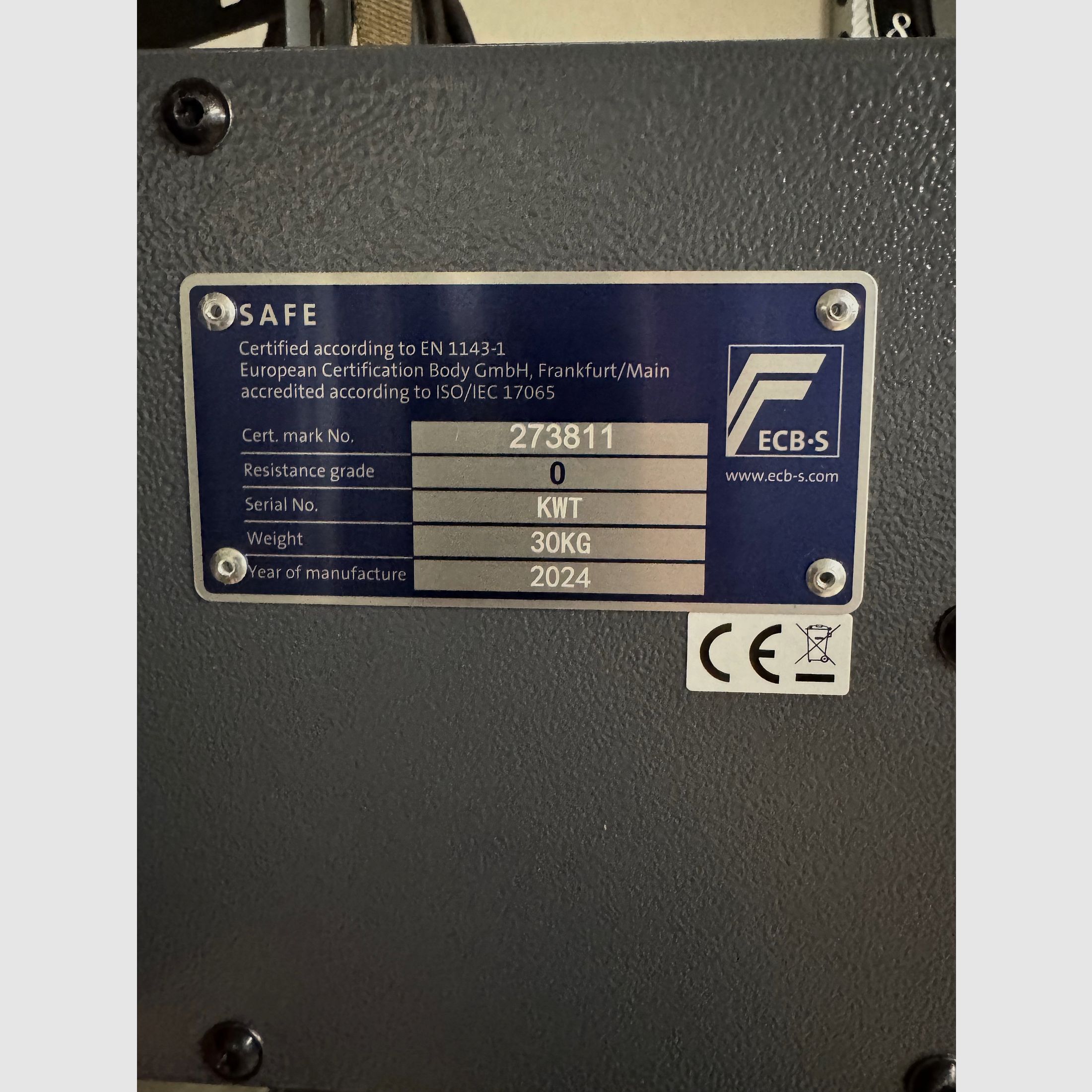 Handgun safe class 0