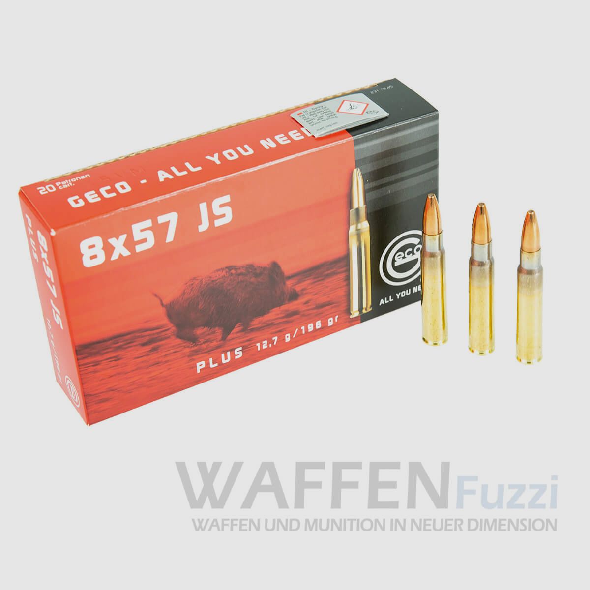 Geco Plus caliber 8x57JS hunting ammunition 196gr