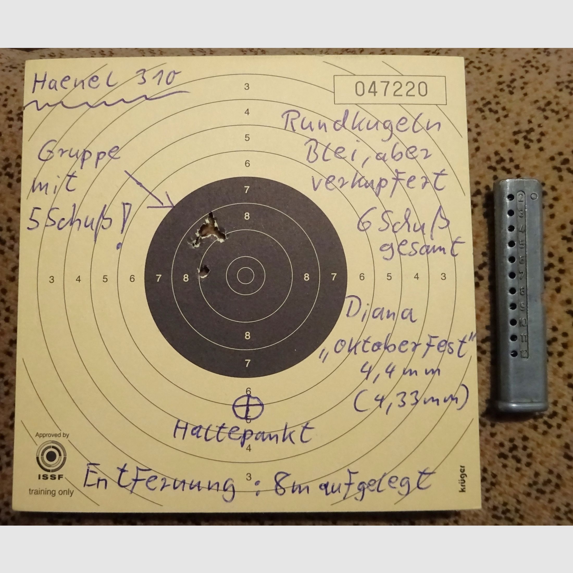 Fucile ad aria DDR Haenel 310, revisionato + manutenzione.