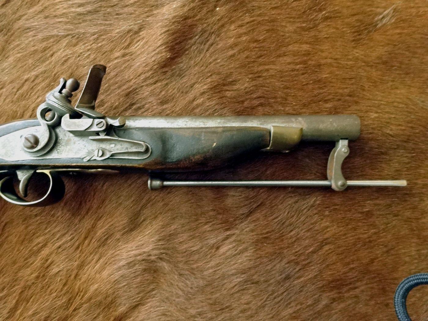 Antique flintlock pistol caliber .50