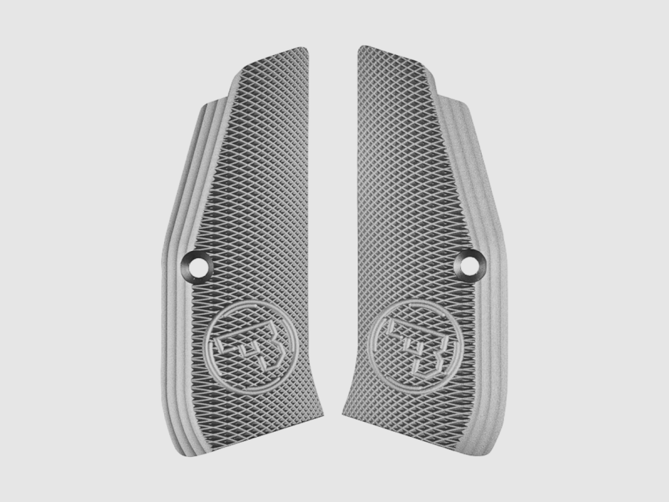 Pannelli grip CZ TS & SP-01 alluminio argento 1 paio lungo