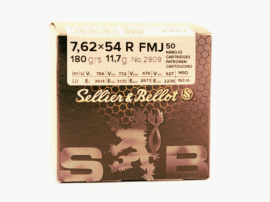 SELLIER & BELLOT 7,62X54R 180GRS FMJ