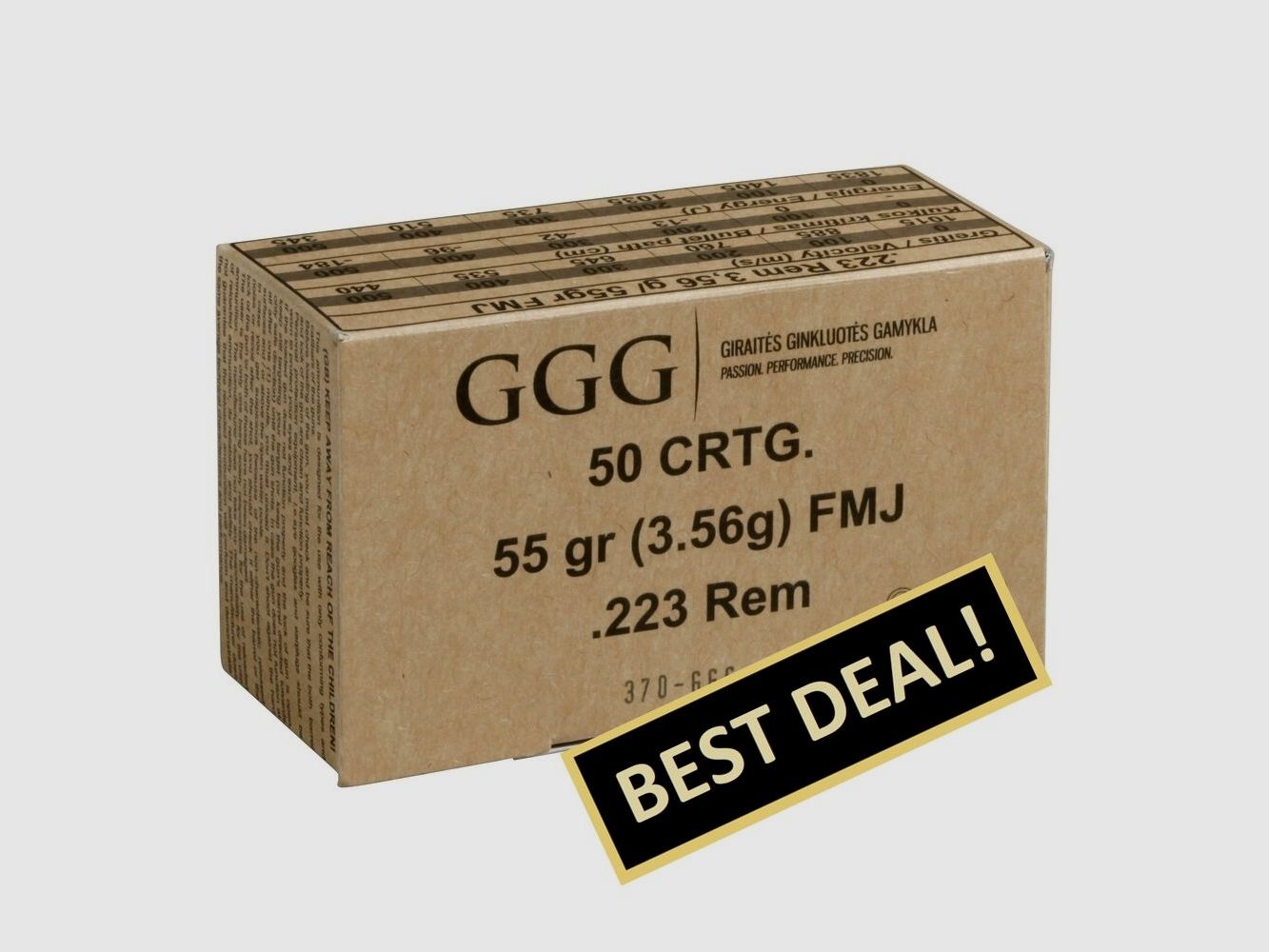 GGG .223 Rem. Vlm BT 3,6g/55grs.