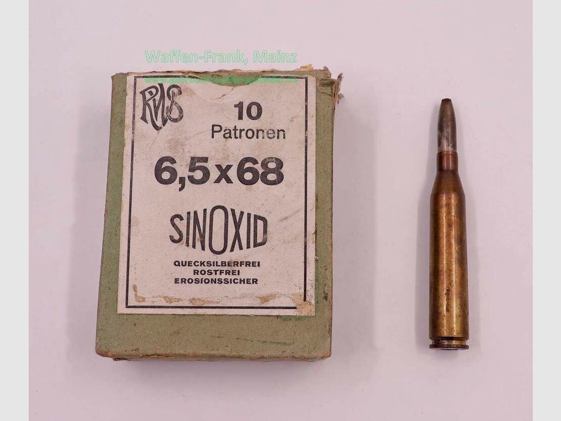 RWS (WZd.Fa.Rottweil) rifle cartridges 6.5x68