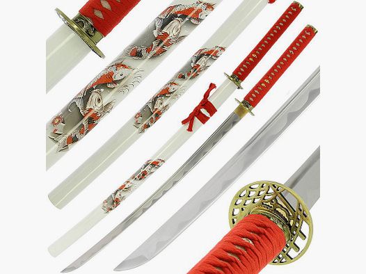 Handgeschmiedetes Samuraischwert Koi mit Saya