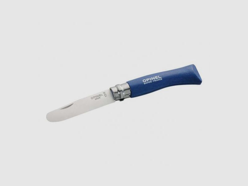Opinel children's knife, stainless steel beech wood, blue