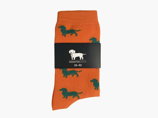 Krawattendackel Socken Dackel orange