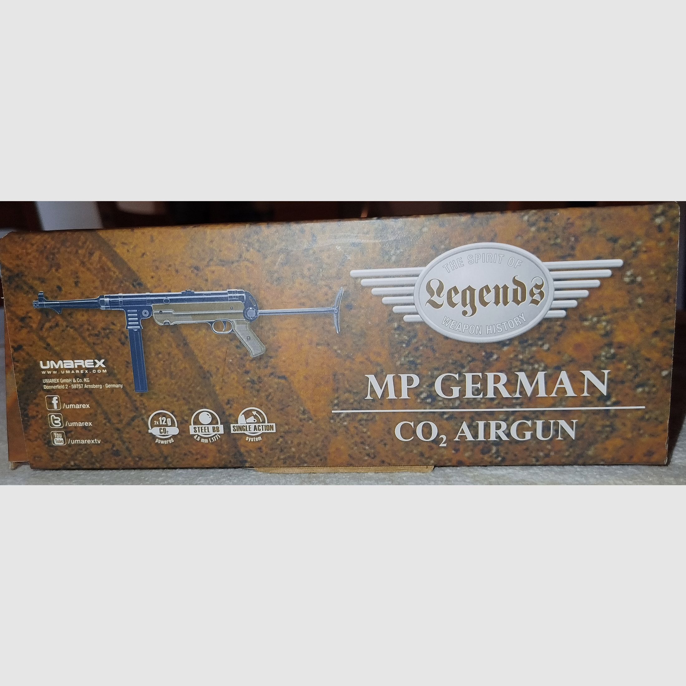 MP 40 Legends Niemiecka Edycja Dziedzictwa w 4,5 mm stalowych BB (P18)