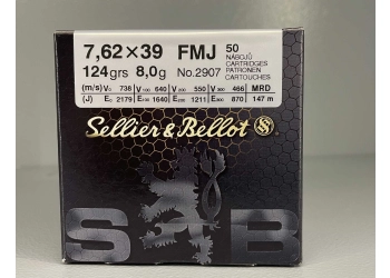 S&B 7,62x39 Büchsenmunition 50 Stück