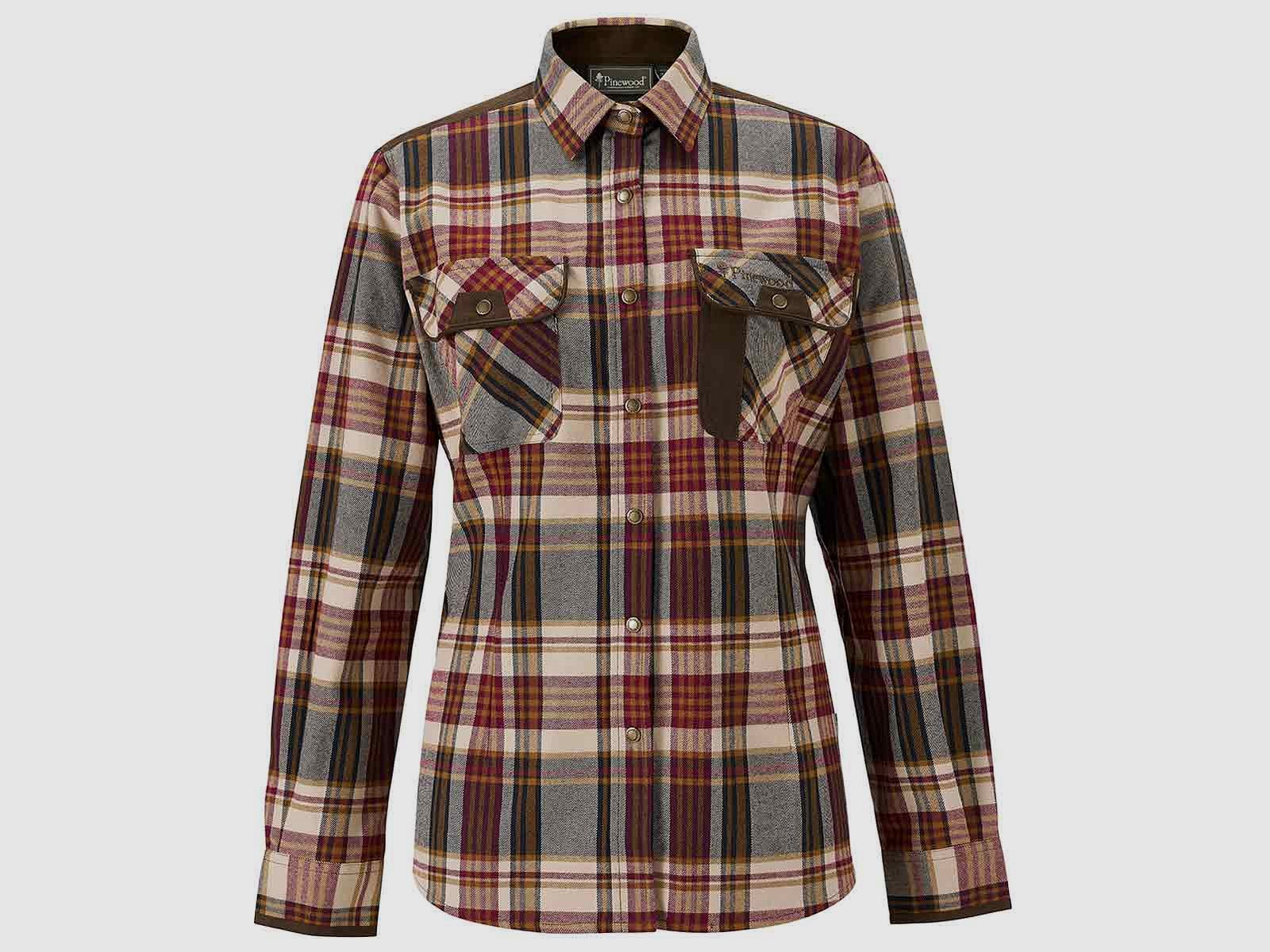 Pinewood Bluse Prestwick Exclusive Bordeaux/Beige