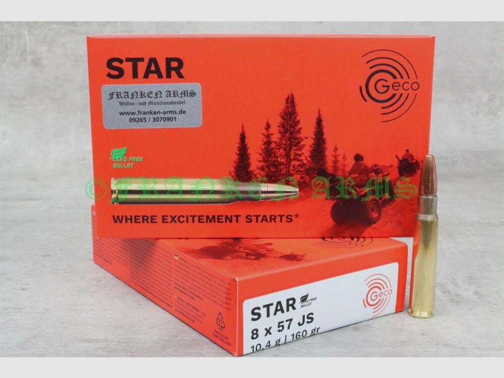 GECO Star 8x57IS 160gr. 10,4g 20 Stück Staffelpreise