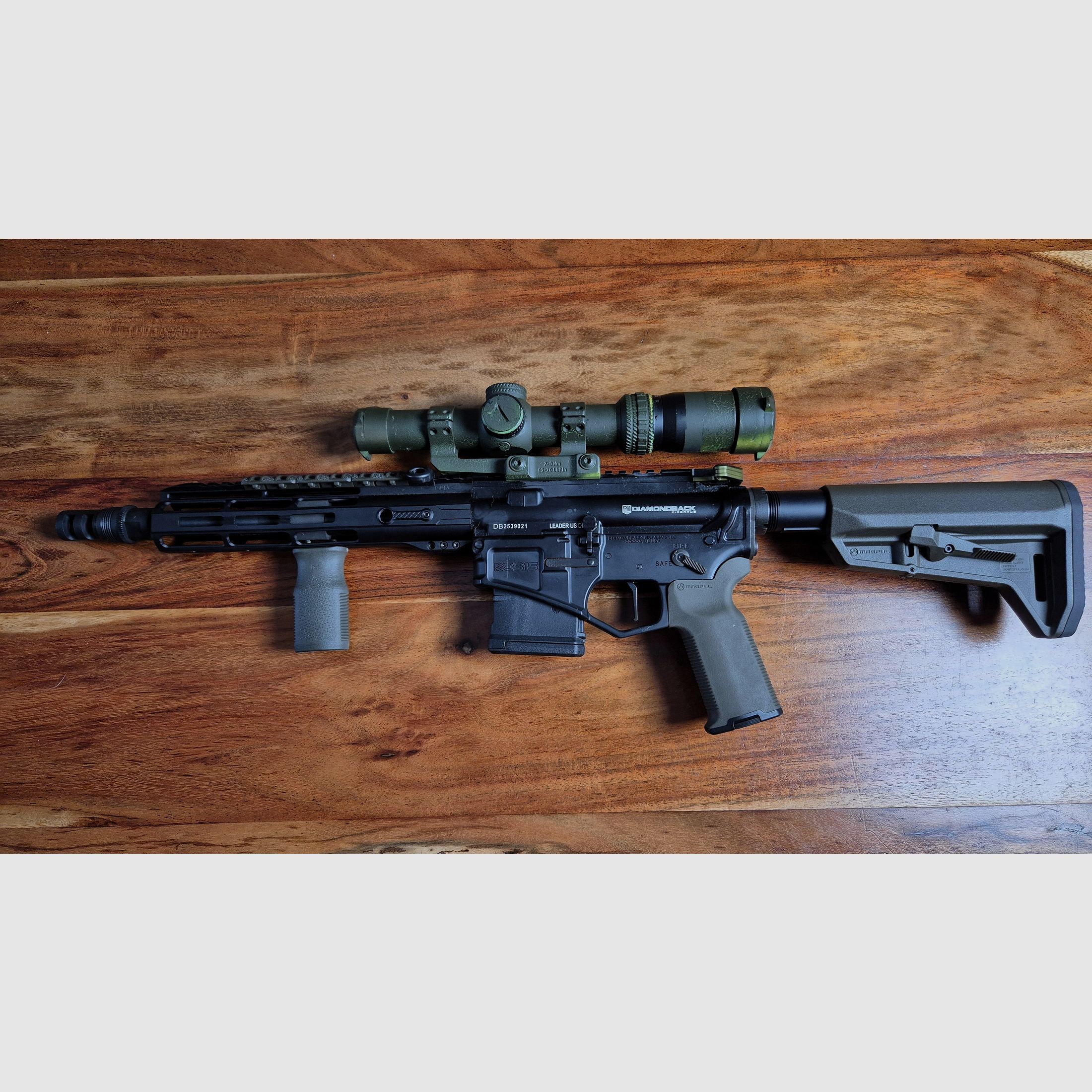 AR15 Diamondback DB15 300 AAC Blackout 10" Magpul OD green Tuningwaffe