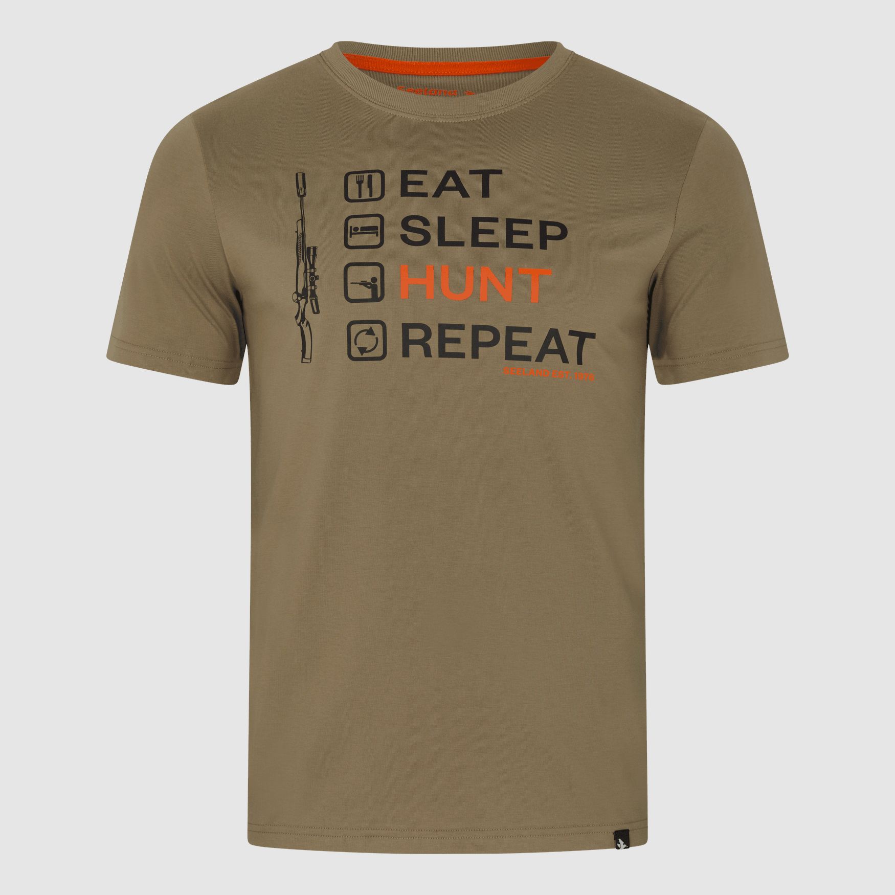 Seeland Kreuzlisten-T-Shirt Herr Covert Green M