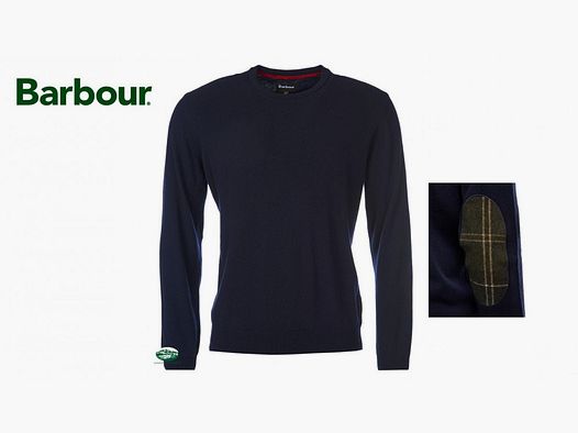 BARBOUR Maglia Harrow girocollo blu