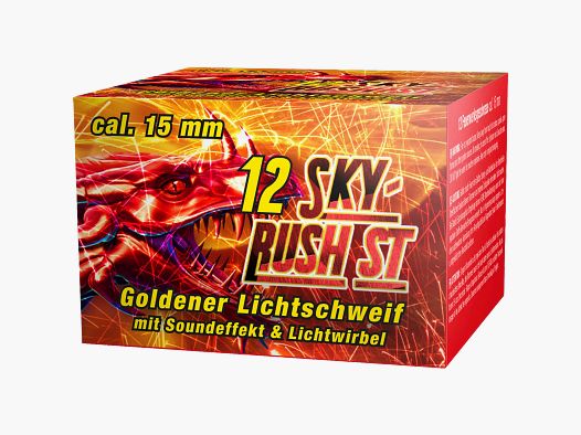 Sky Rush ST pack de 12 fusées pyrotechniques