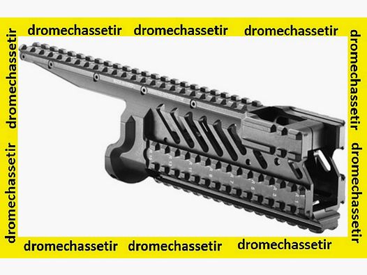 4-rail Picatinny handguard, aluminum for Micro Galil, black
