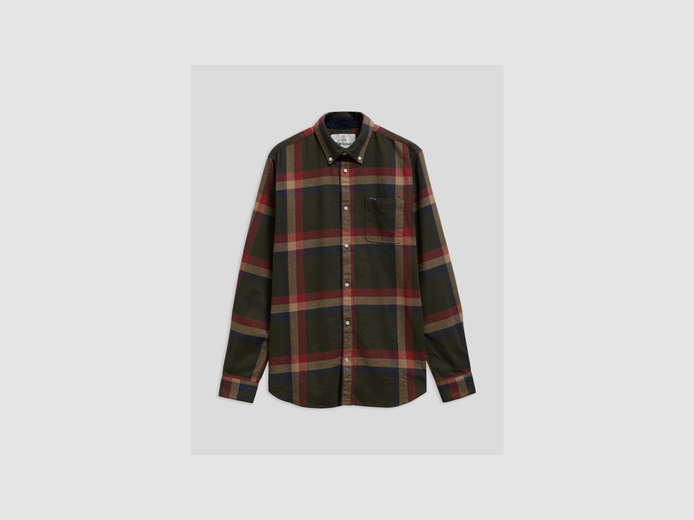 Camicia Barbour Folley Tailored Checked color Oliva