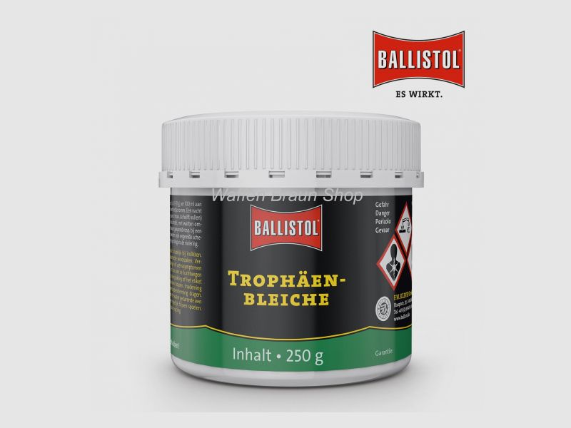 BALLISTOL trophy bleach skulls and other bone parts can be used both during the initial preparation
