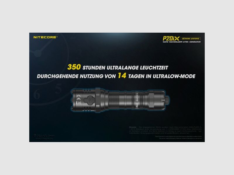 NITECORE – Taktische LED-Taschenlampe P20iX, 4’000 Lumen, inkl. Akku, Bild 7 von 10