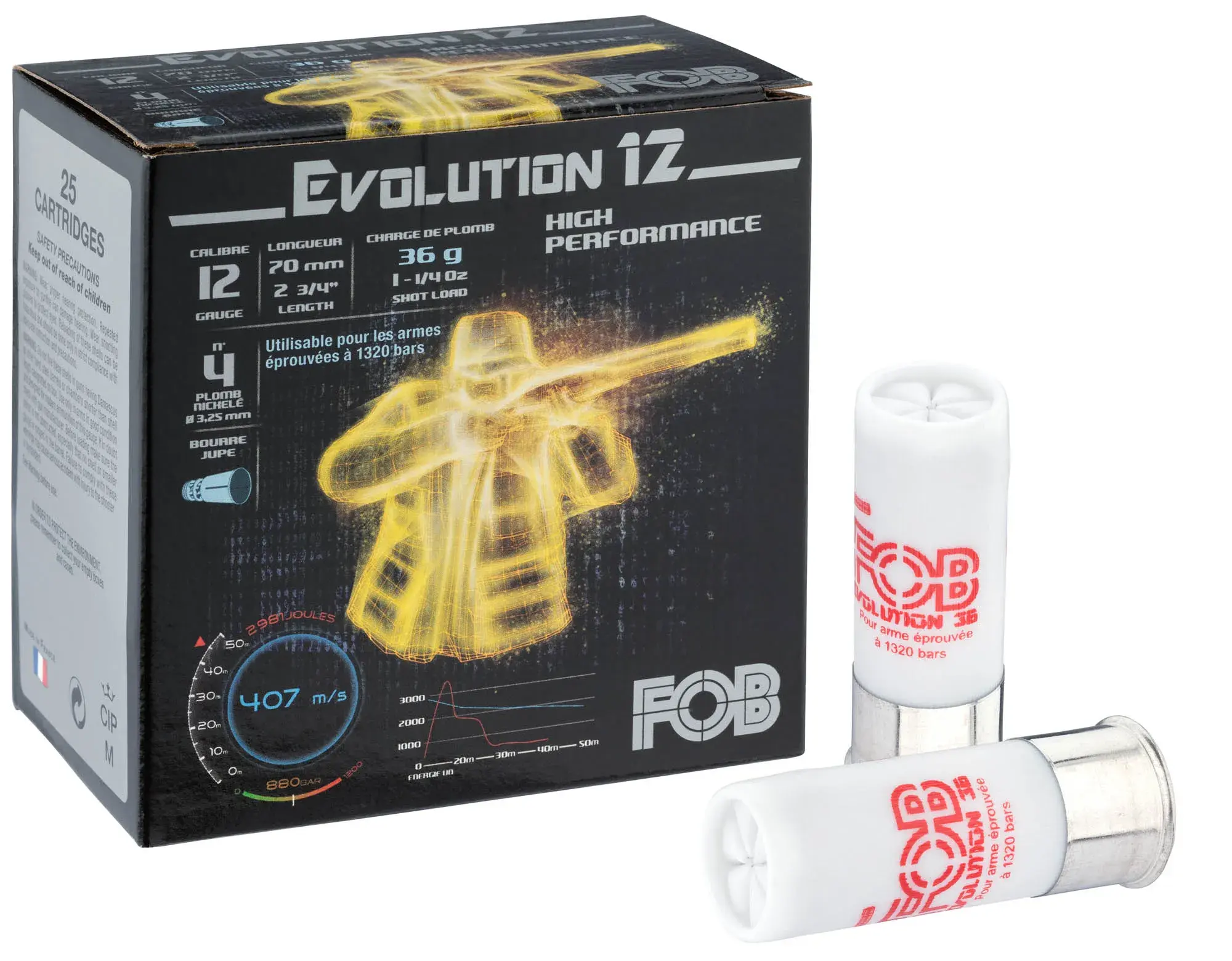 Hunting Cartridge Fob Evolution 12 Gauge 12/70, image 2 of 4