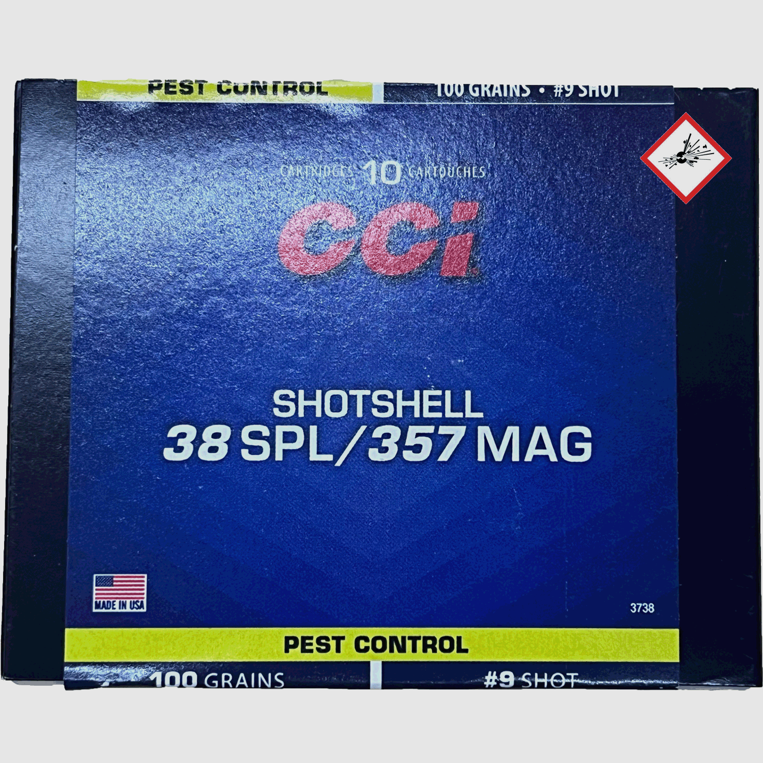 CCI cartouche à plomb .38/.357 MAG # 9 SHOT 100grs