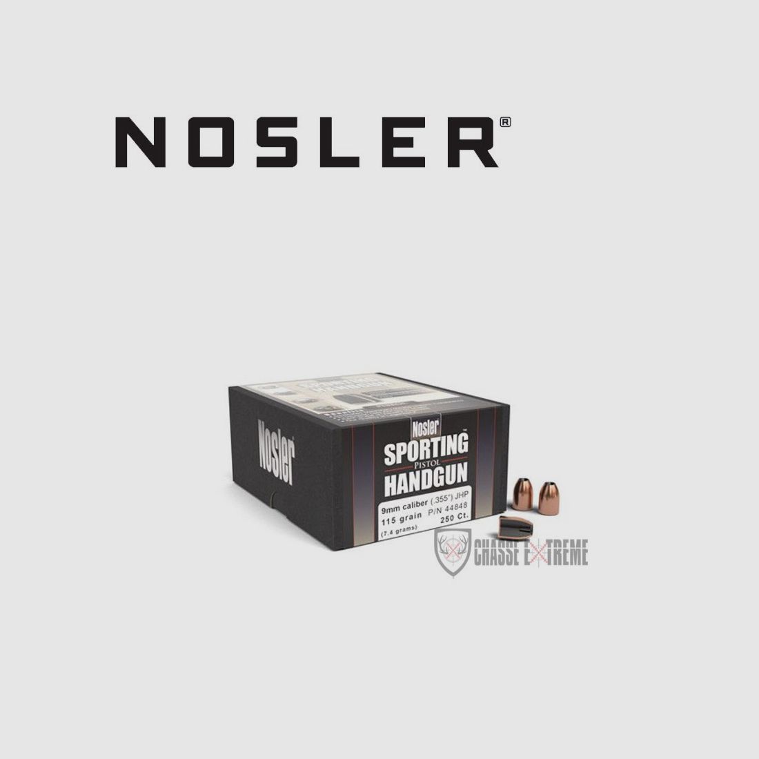 250 Pocisków NOSLER Kal 9mm 115gr JHP