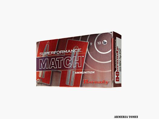 HORNADY – 223 REM 75GR BTHP