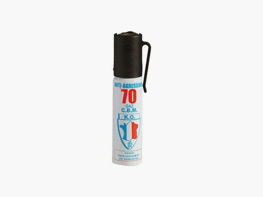BOMBE LACRYMOGÈNE GAZ CS 70 25ML