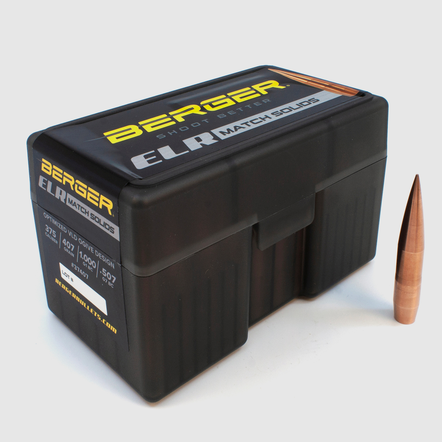 Berger Geschoss .375 ELR Match Solid Bullets 407GR 50 Stück