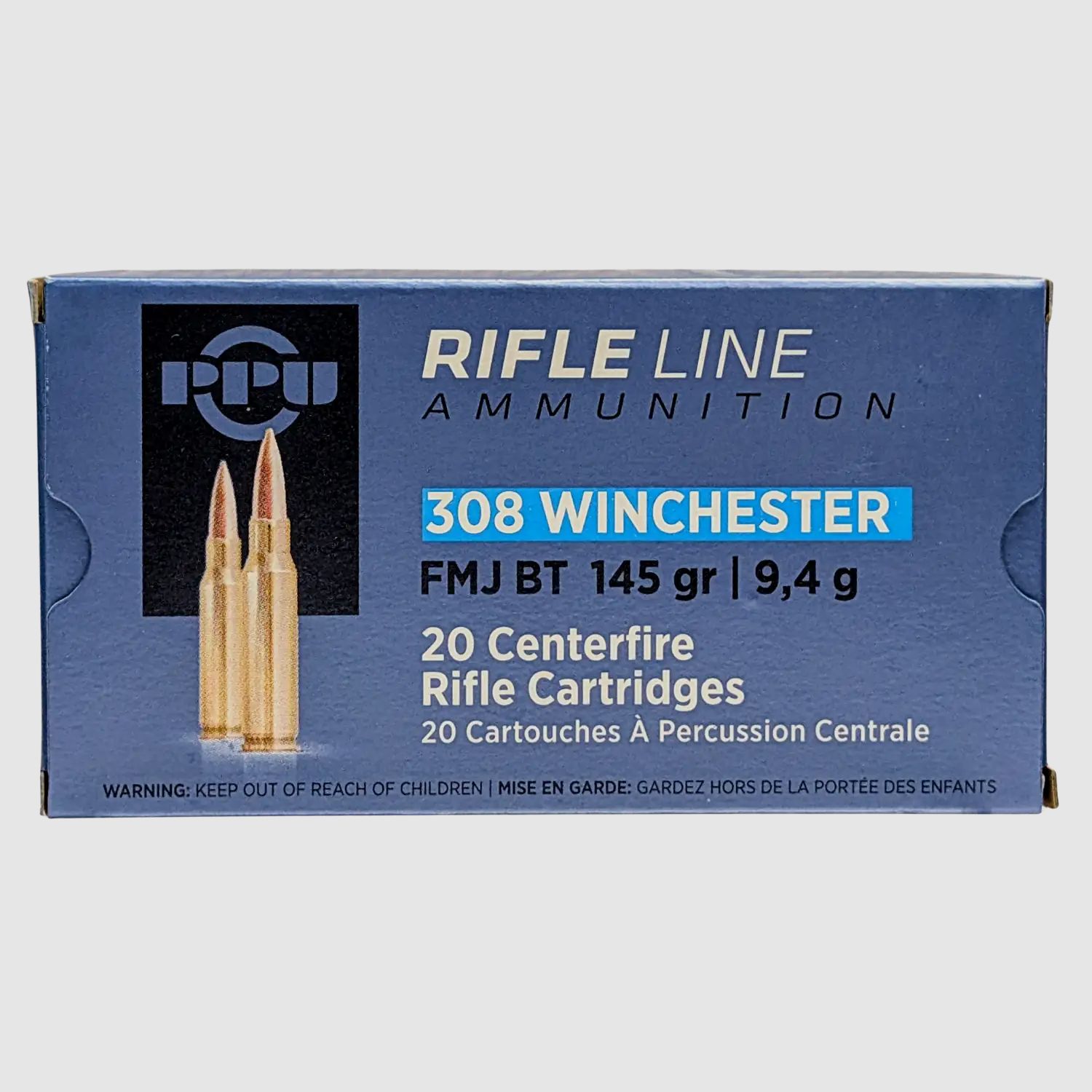 PPU caliber .308Win FMJ BT 145gr 20 shots