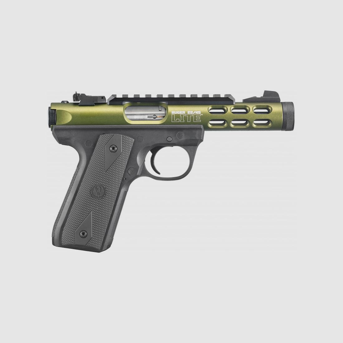 PISTOLET RUGER MARK IV 22/45 LITE ,22LR 4,40P 10CPS BRONZE 1/2-28P CA