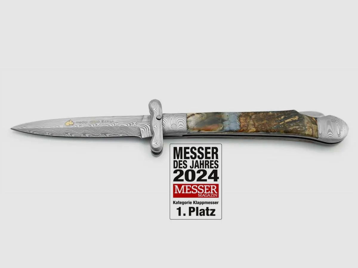 PUMA medici PM-edition, limitiert auf 50 Stück, Goldätzung, DAMASTEEL® DS93X™