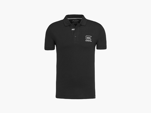 GLOCK Polo „Perfection“ Herren – Schwarz – Pima-Baumwolle, Größe S