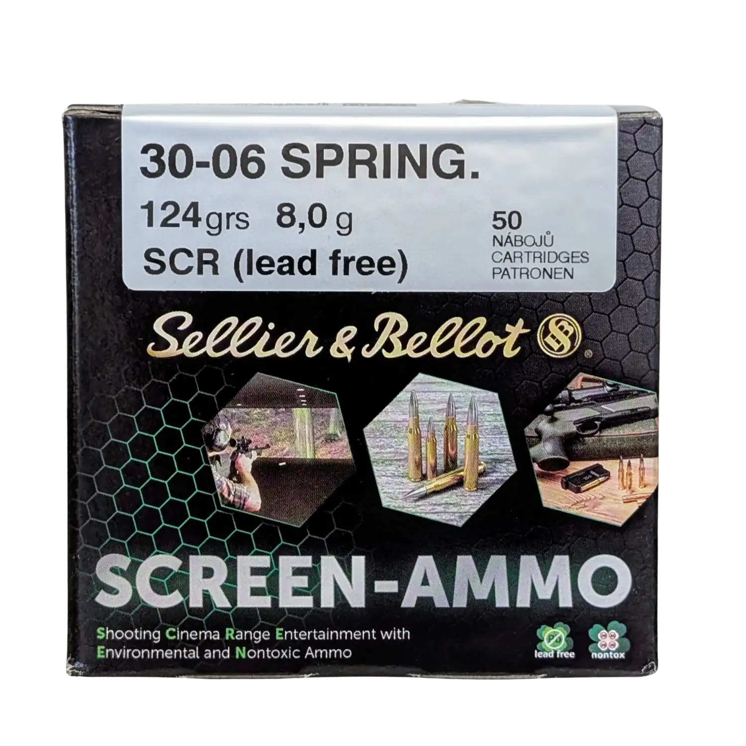 S&B .30-06 Spring Screen-Ammo SCR Zinc 124 gr 50 coups