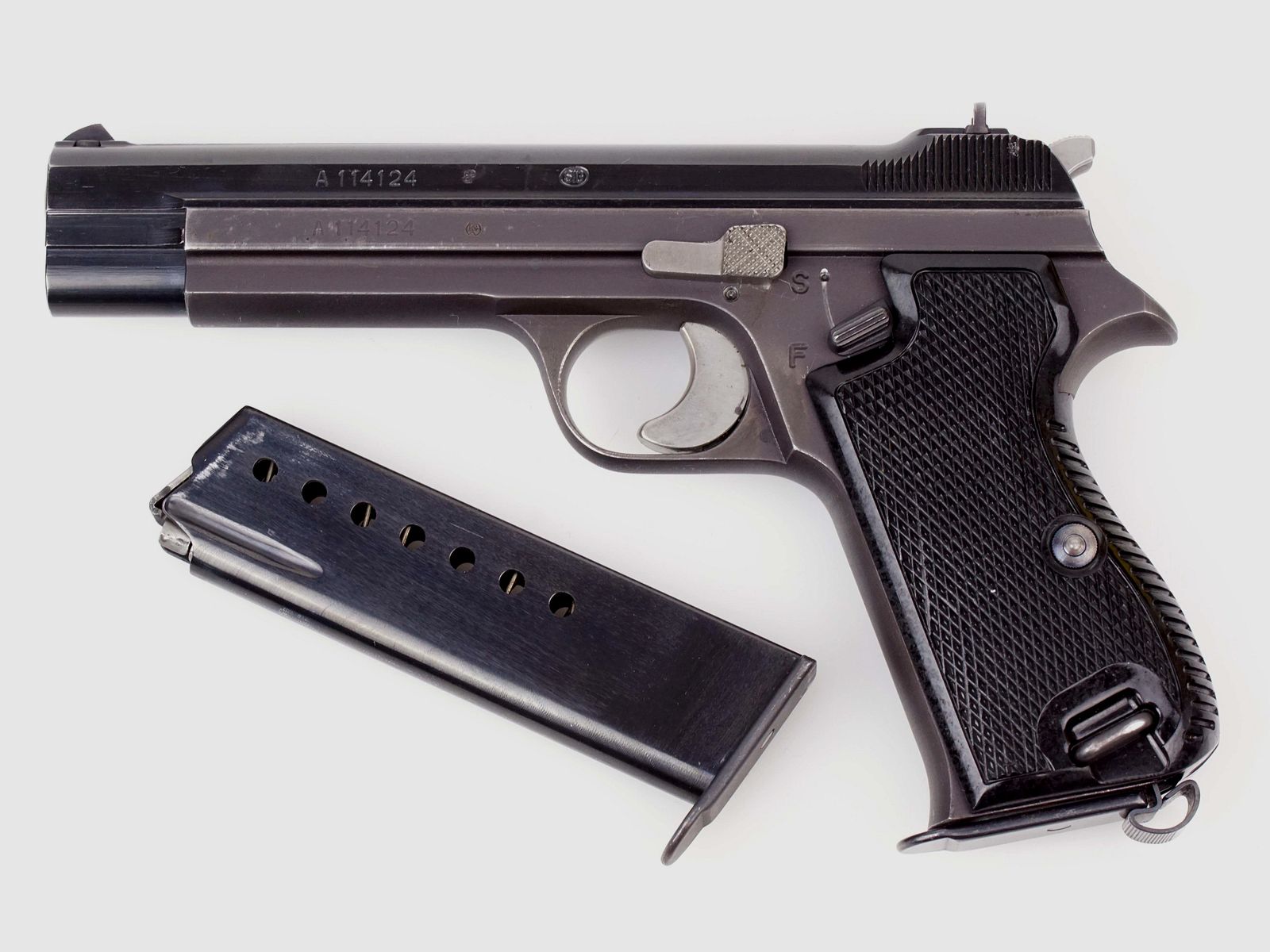 Schweizer Armee Ordonnanzpistole Dienstwaffe SIG P210-2 P 210 Kaliber 9mmLuger TOP ZUSTAND