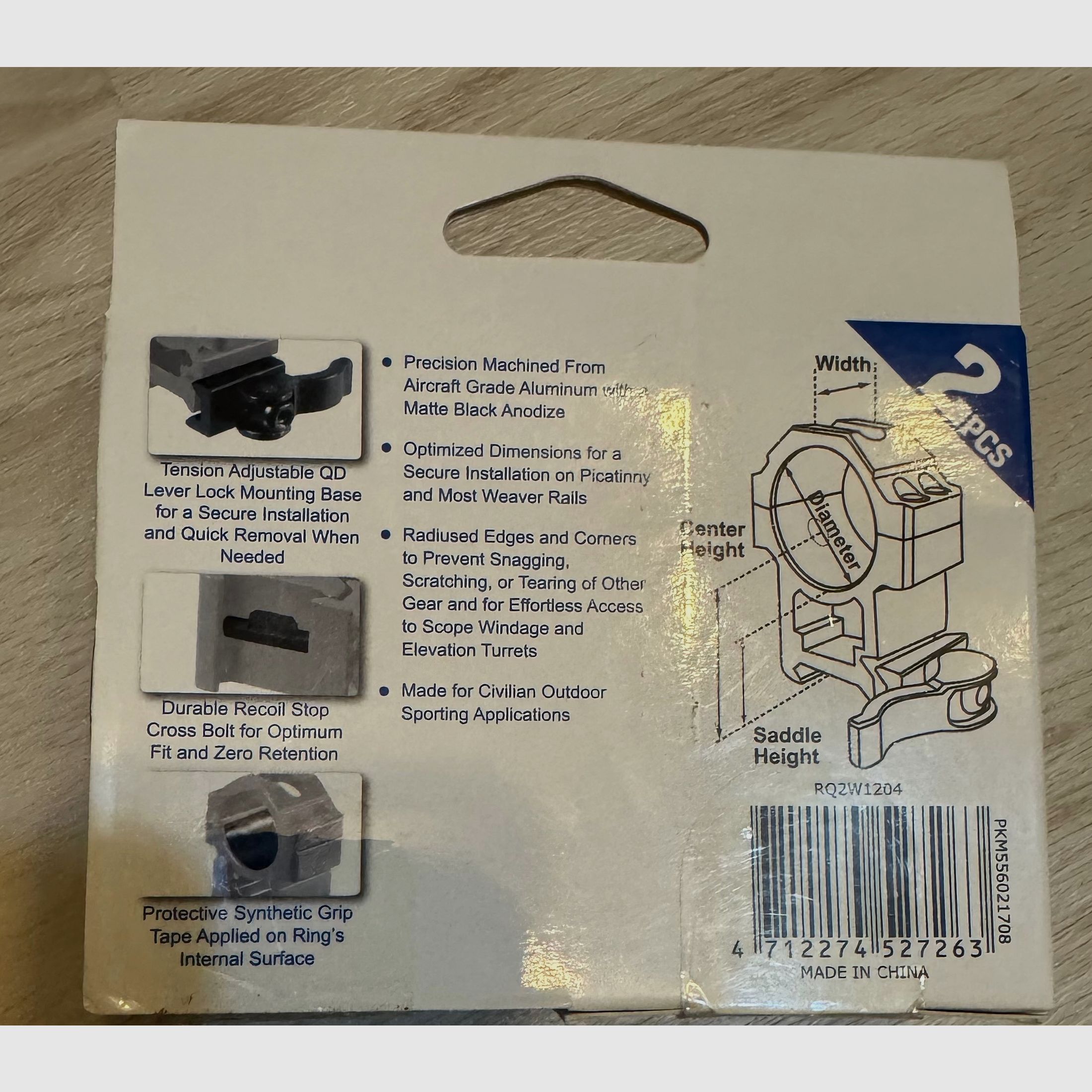 UTG QD Hochprofil Montageringe