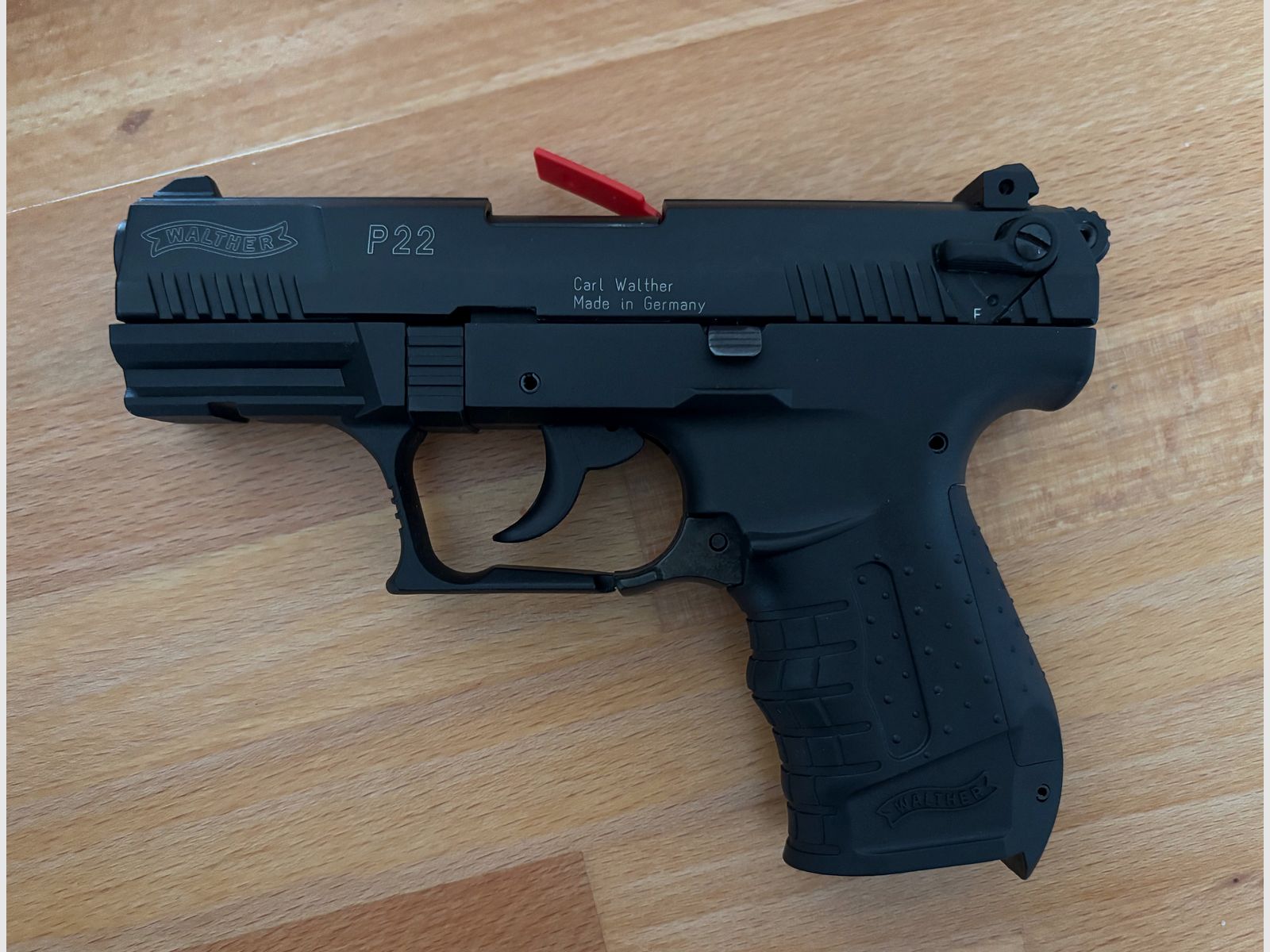 Walther P22 blank firing pistol incl. launch cup and Fobus IWB holster