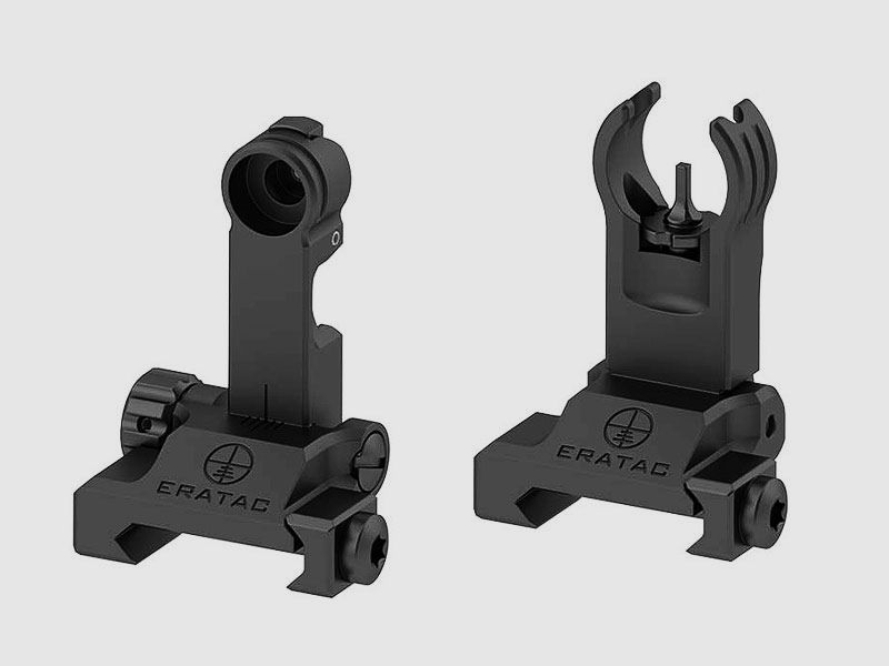 Visor plegable ERATAC Backup-Sight visor de anillo fantasma + visor plegable (estilo HK) con un ancho de 1,35 mm