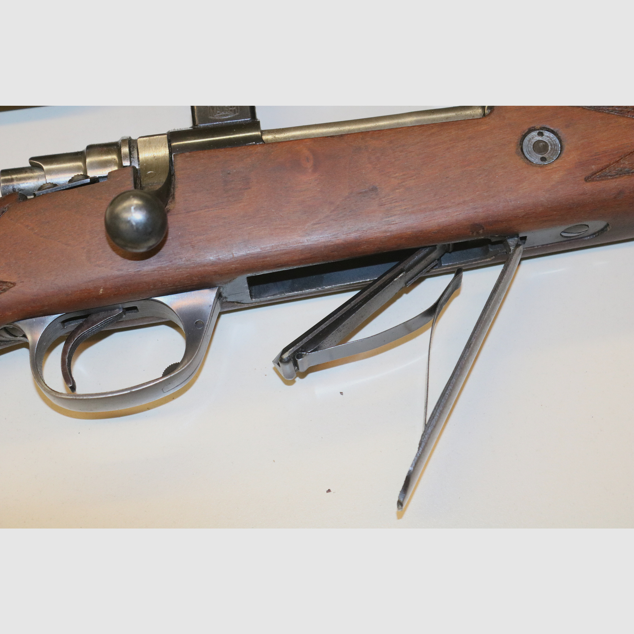 Repetierbüchse Mauser K 98 mit Mündungsgewinde für Schalldämpfer