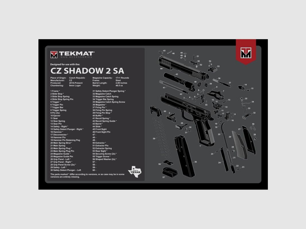 TEKMAT ARBEITSPLATZMATTE CZ SHADOW2