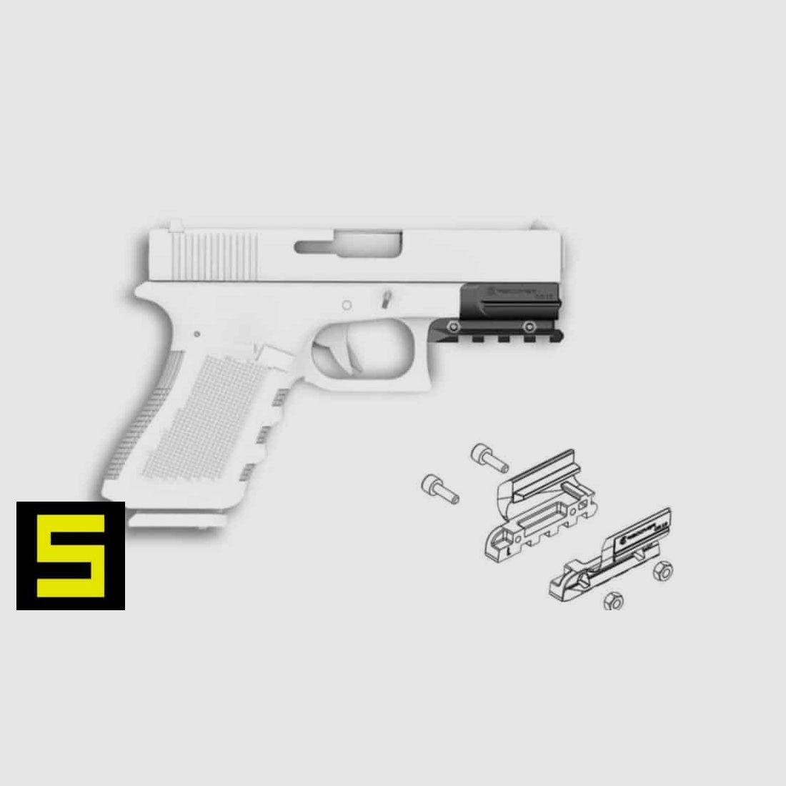 Revocer Rail Adapter Glock 17/19, image 3 of 3