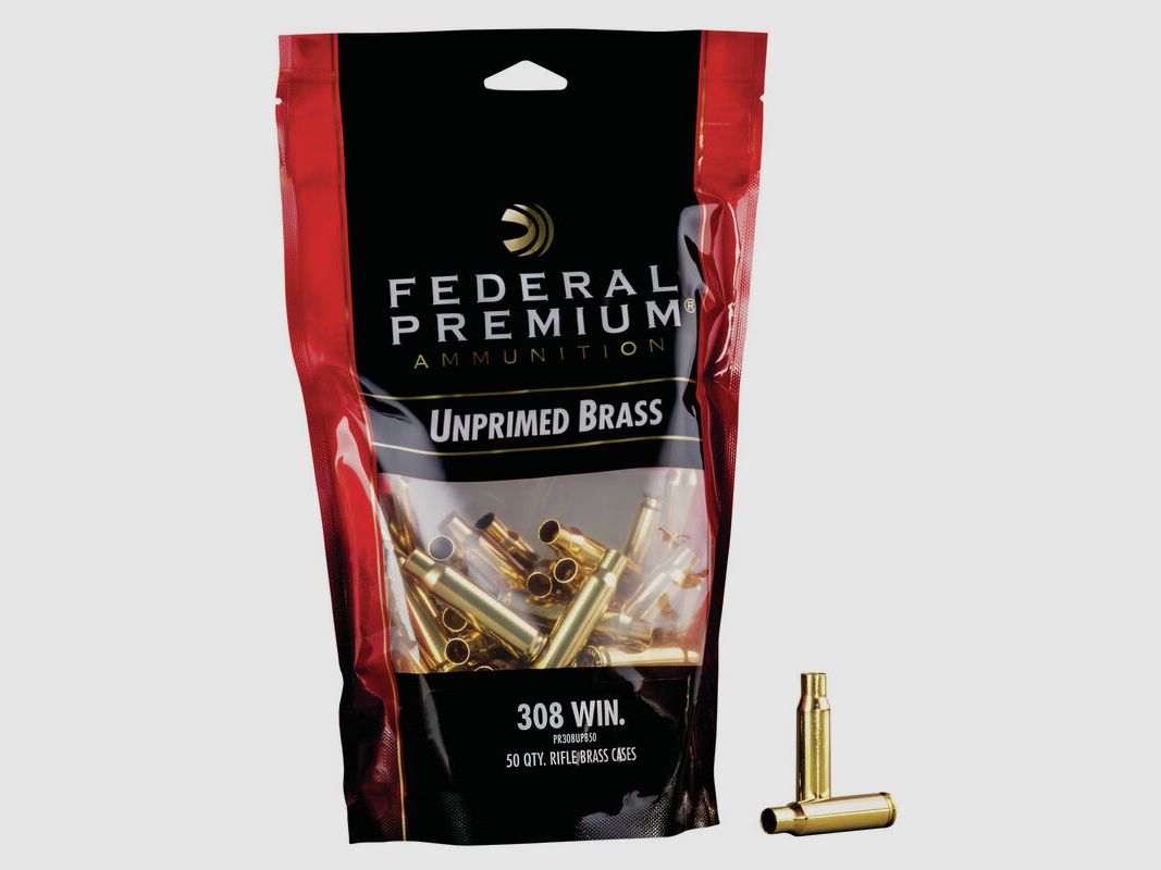 Federal Hülsen .308 Win. inkl. Federal Zündhütchen #210 large Rifle 50 Stück