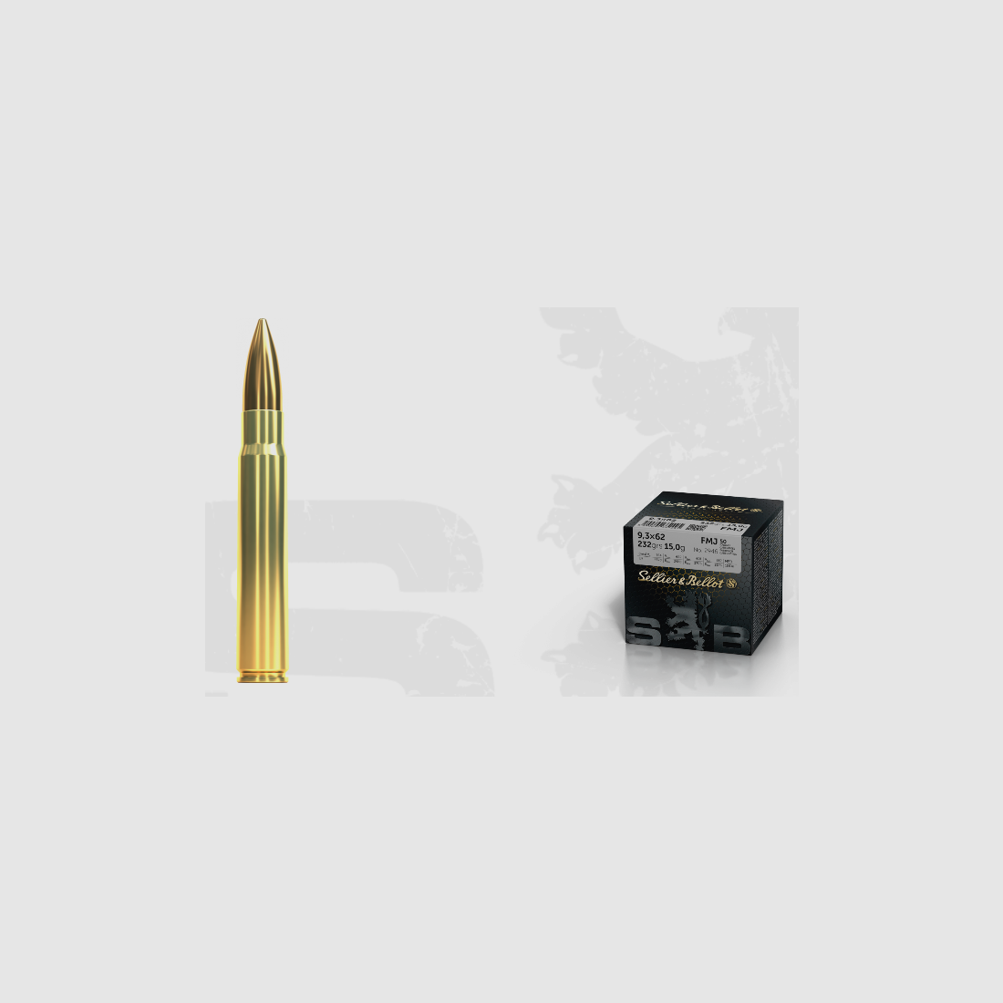 9,3×62 S&B FMJ 15g Training