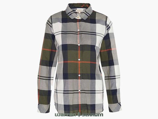 Barbour Bluse Moorland Olive/Spiced pumpkin check