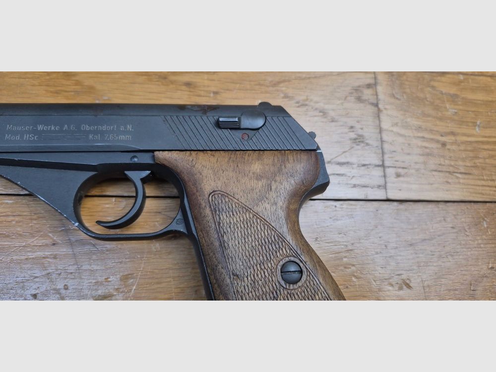 Schöner Mauser Pistol Modell HSC – Seltene Mauser-Herstellung unter französischer Besatzung („frühes Modell“) – In 7,65mm und acht Schuss – Stück von 1945 – Guter ästhetischer und mechanischer Zustand – Ausgezeichneter Lauf – TBE+, Bild 15 von 19
