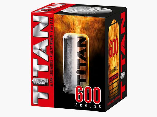 Perfecta Titan Blank - Cartridges 9 mm P.A.K. 600 pcs