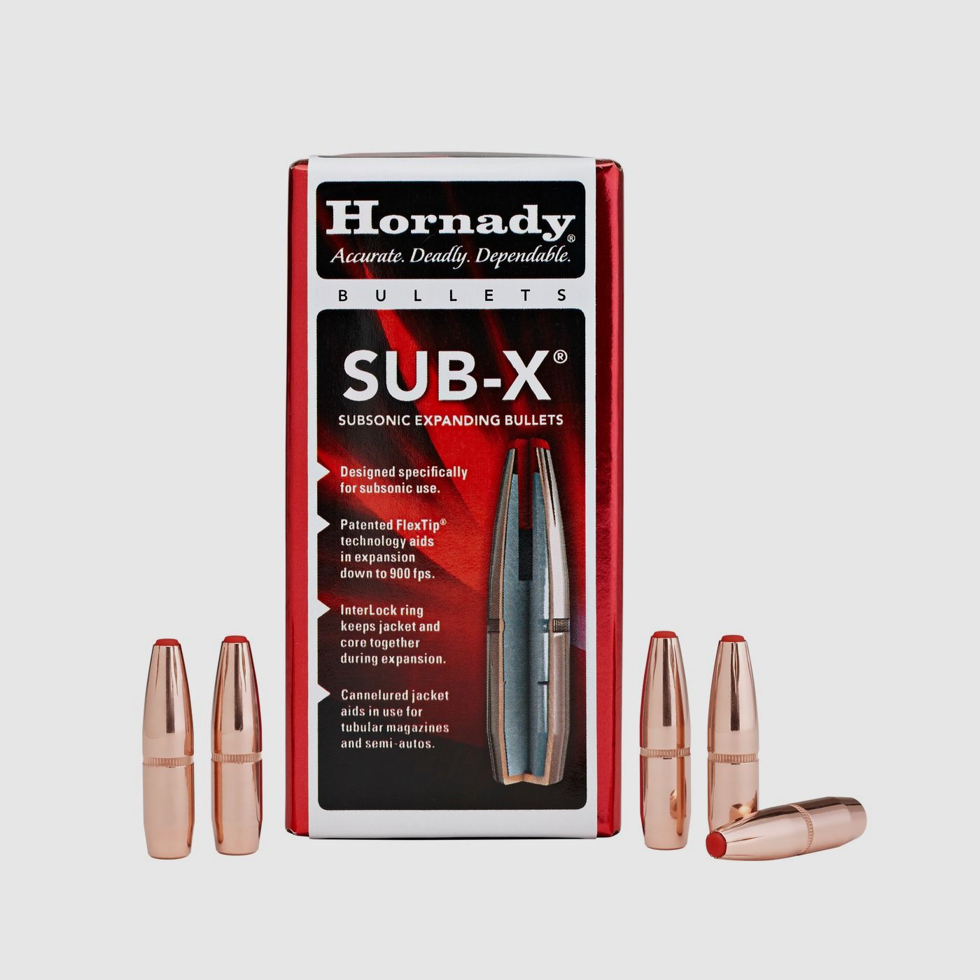 Hornady SUB-X BULLETS .45/.452 395GR (.450 BUSHMASTER) – 50 Stk.