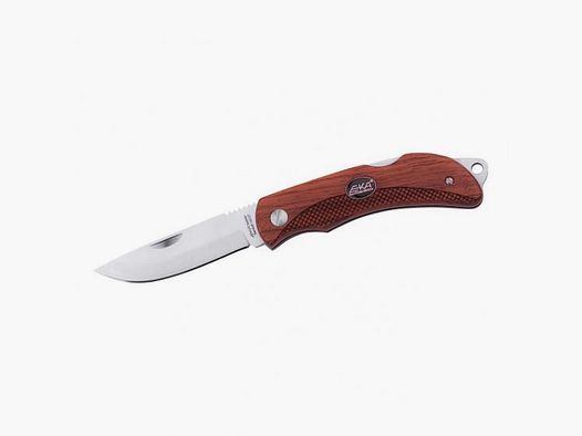 EKA coltello pieghevole, acciaio 12C27, legno di Bubinga